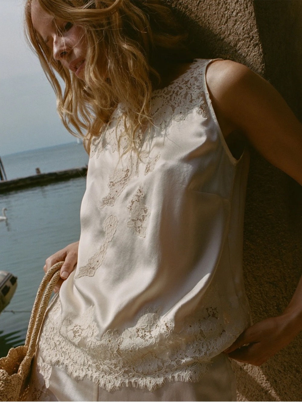 Dôen Viviane Top in Sea Salt nwt
